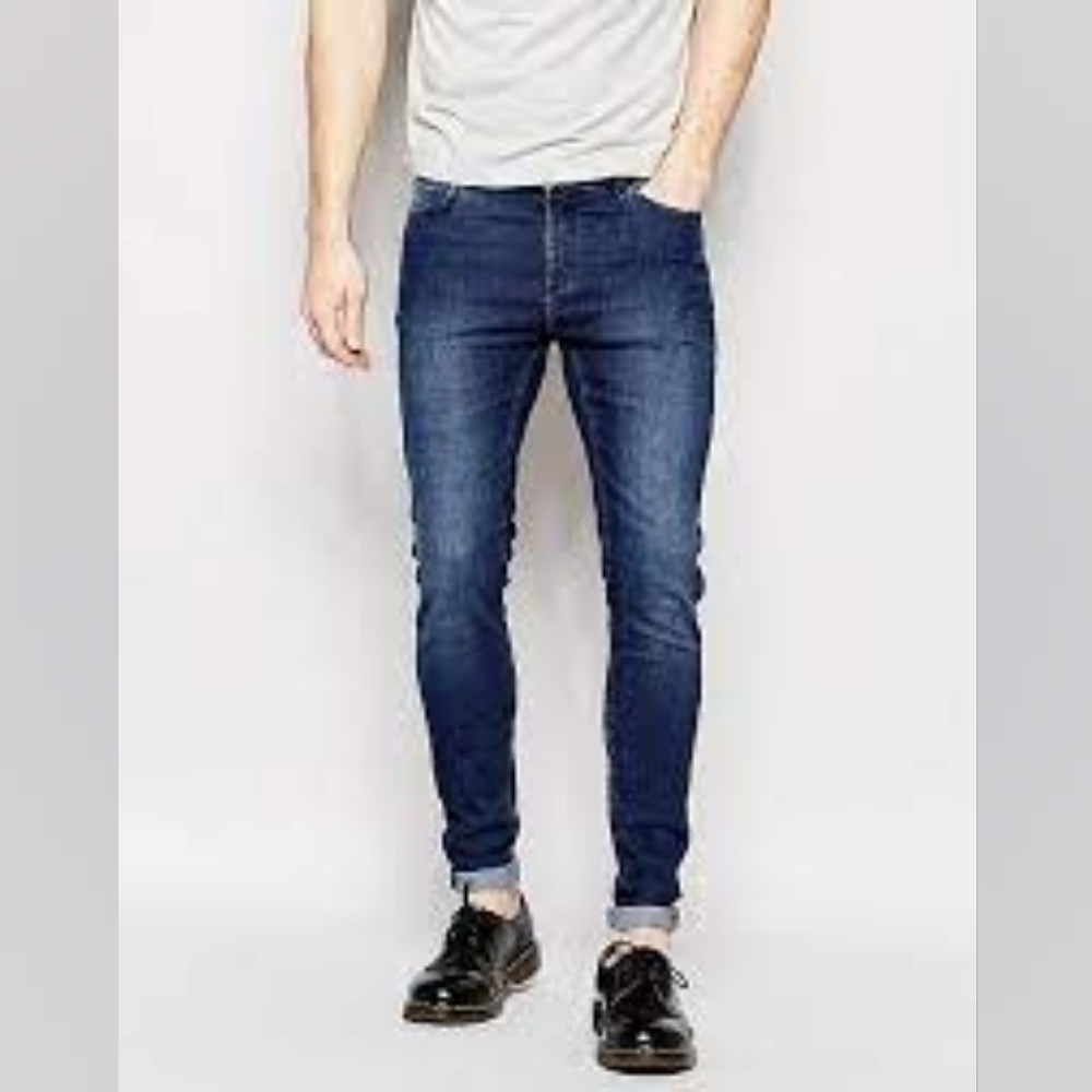 Cheap Monday Tight Dark Blue Ice Skinny Jeans Mens 25/32